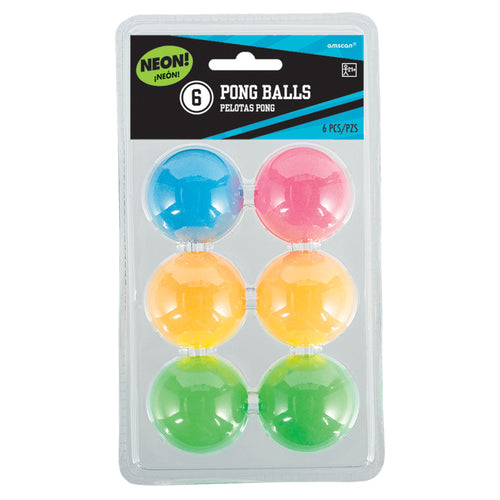Neon Pong Balls - 6ct