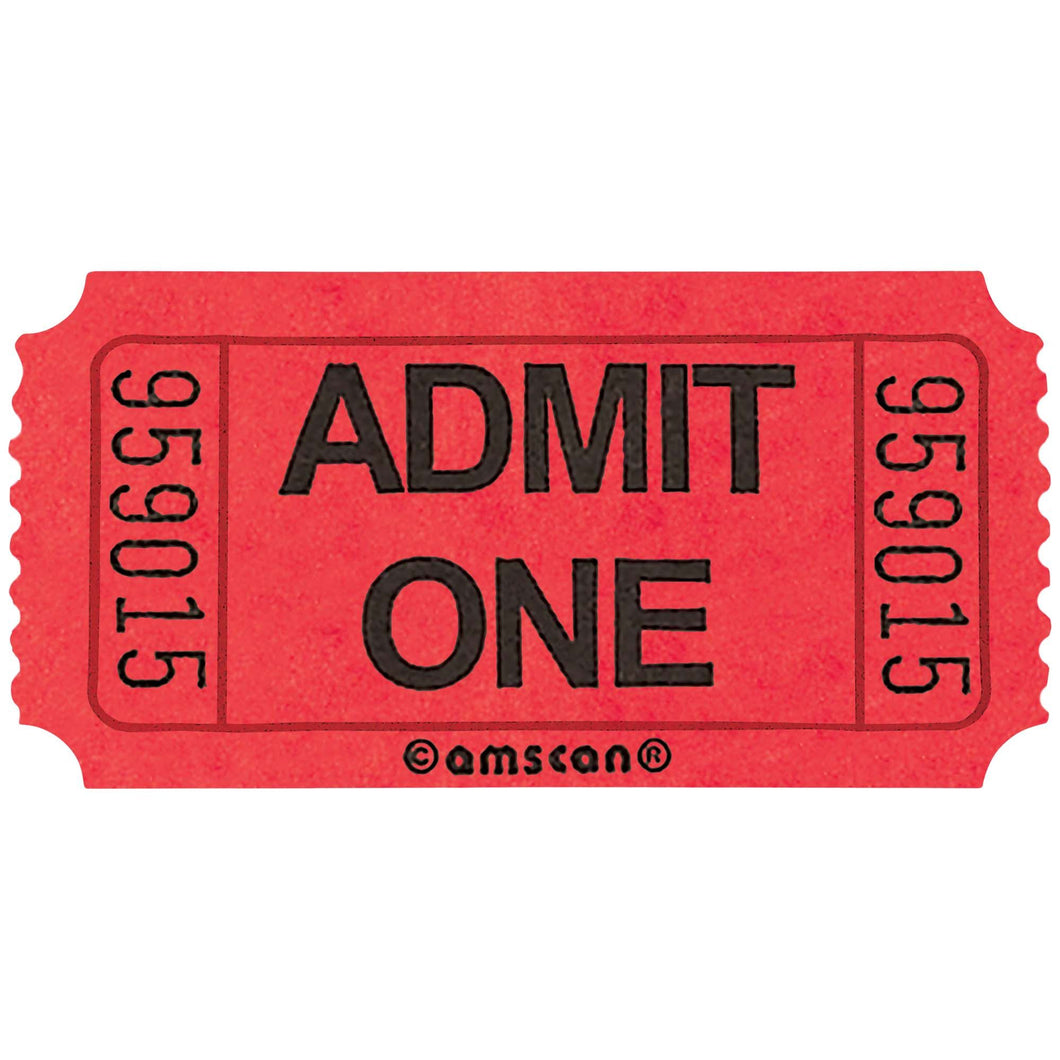 Admit One Tickets - Red