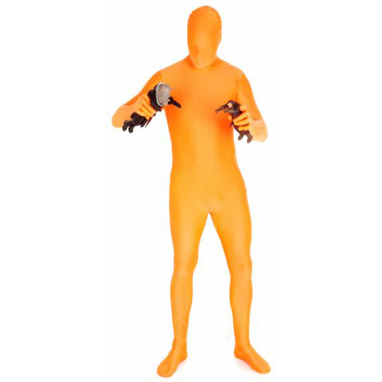 Orange spandex suit adult extra large 2nd Skin morphsuit – Dotsy's