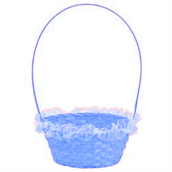 Blue Wicker Basket