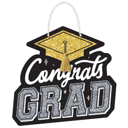 Congrats Grad Glitter Sign