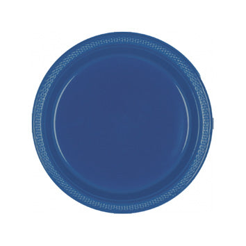 Navy Blue Plastic Dessert Plates