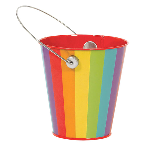 Metal Bucket - Rainbow