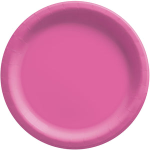 Candy Pink Paper Dinner Plates - 20ct