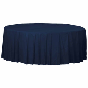 Navy Blue 84" Round Table Cover