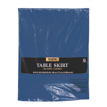 Navy Blue Table Skirt
