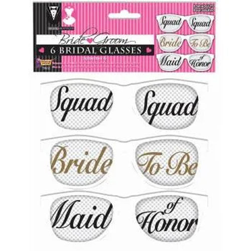 Bride & Bridesmaids Glasses Set - 6ct