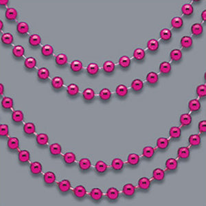 32" Hot Pink Beaded Necklaces