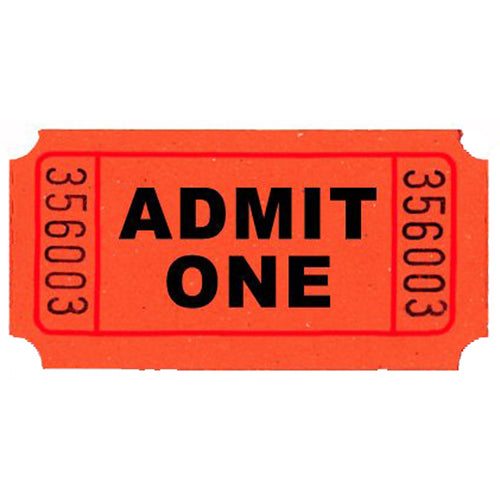 Admit One Ticket Roll