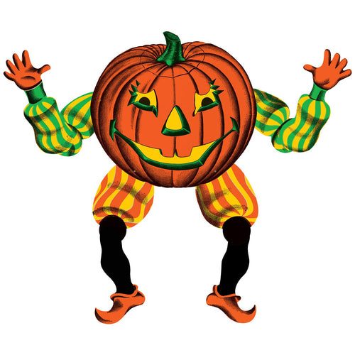 Vintage Jointed Pumpkin Goblin