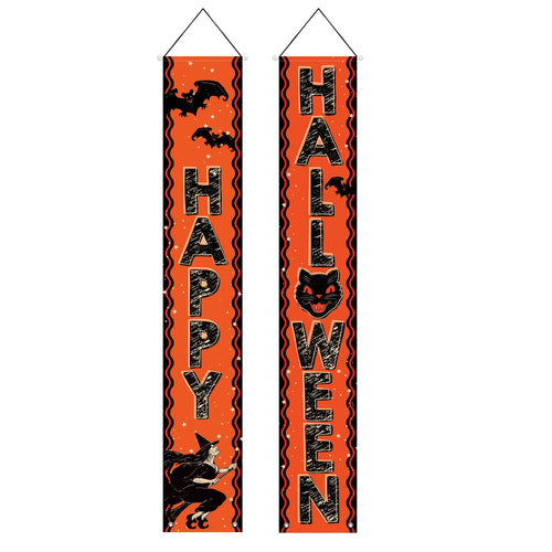 Vintage Halloween Fabric Door Panels - 2ct