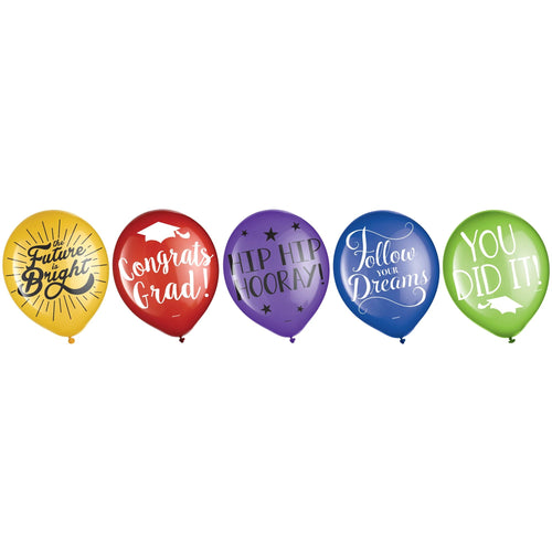 Grad Latex Balloons - 15ct