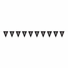 Load image into Gallery viewer, Black Glitz 16 Pennant Banner