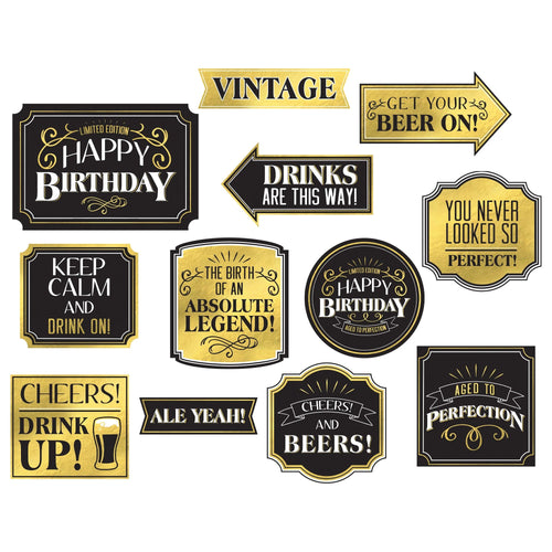 Better With Age Cutouts - 12ct