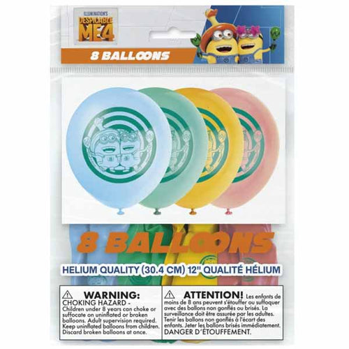Despicable Me Latex Balloons - 8ct