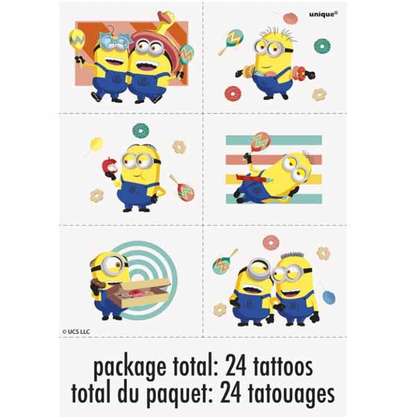 Despicable Me Tattoos - 24ct