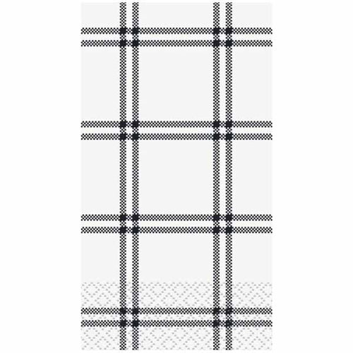 Modern Thanksgiving Plaid Guest Towels - 16ct