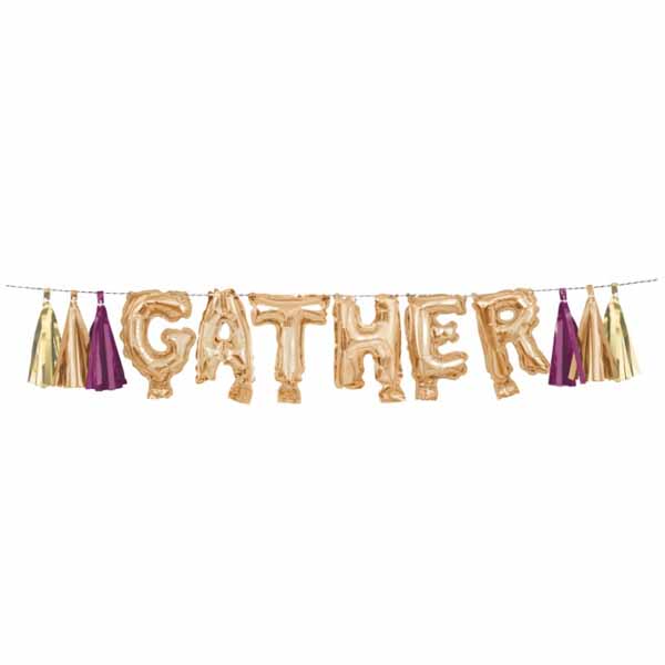 Gather Balloon Banner and Tassels