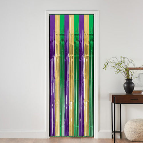 Purple, Gold and Green Door Curtain