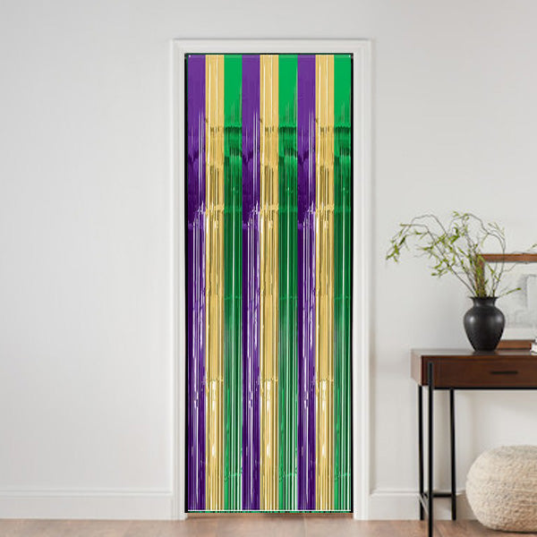 Metallic Curtain - Purple, Green & Gold