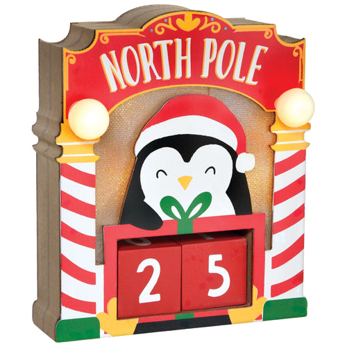 Wooden Penguin Advent Blocks