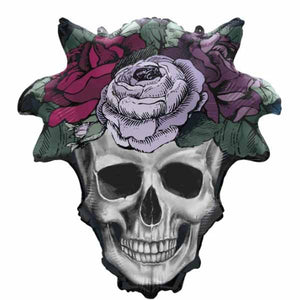 Floral Skull 21" Foil Balloon