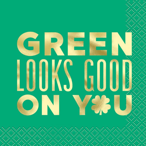 Green Looks Good On You Beverage Napkins