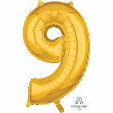 Load image into Gallery viewer, 34&quot; Gold Number Balloon