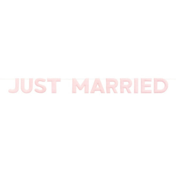 Just Married Felt Banner