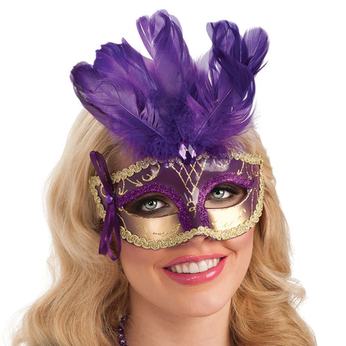 Purple Feather Mask