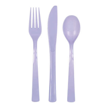 Lavender Assorted Cutlery - 12ct