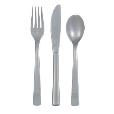 Silver Assorted Cutlery - 12ct