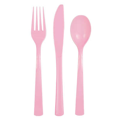 Pink Assorted Cutlery - 12ct