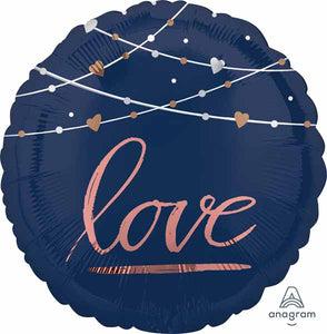 Navy Wedding 18" Foil Balloon