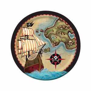 Pirate Map Dessert Plates