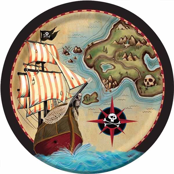 Pirate Map Dinner Plates