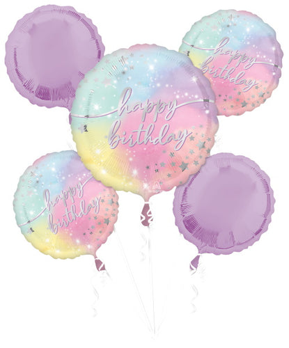 Luminous Birthday Foil Balloon Set
