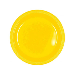Yellow Plastic Dessert Plates - 20ct