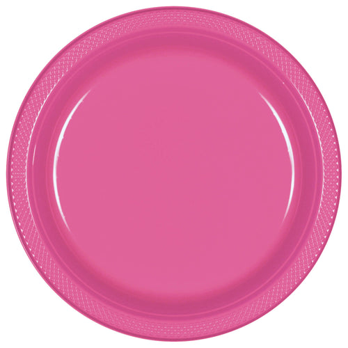 Candy Pink Plastic Dinner Plates