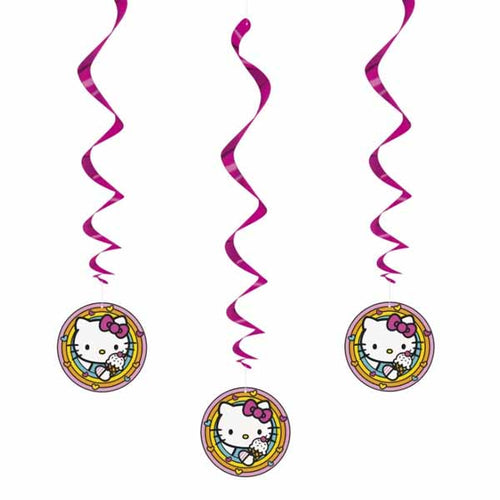 Hello Kitty Hanging Swirls - 3ct