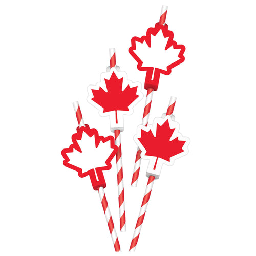 Canada Day Straws - 12ct