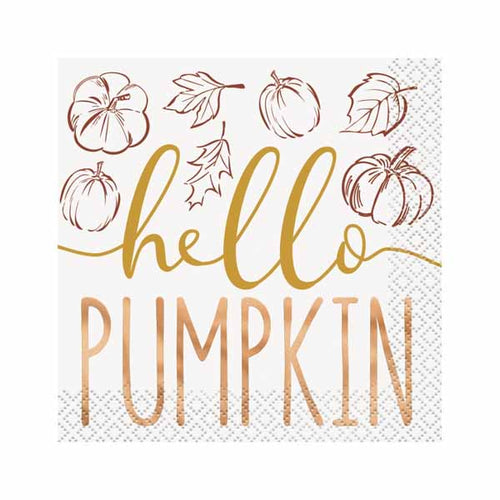 Hello Pumpkin Beverage Napkins - 16ct
