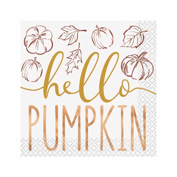 Hello Pumpkin Beverage Napkins - 16ct