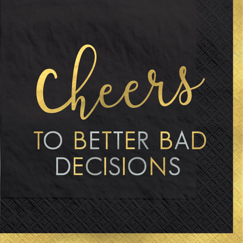 Cheers to Bad Decisions Beverage Napkins