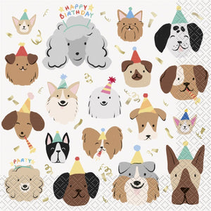 Pawty Animal Dog Luncheon Napkins