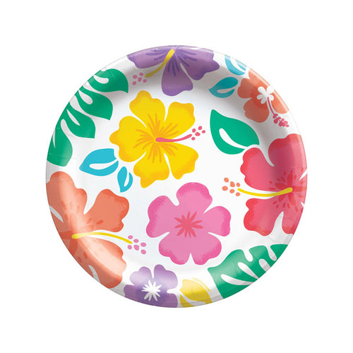 Summer Hibiscus Dessert Plates