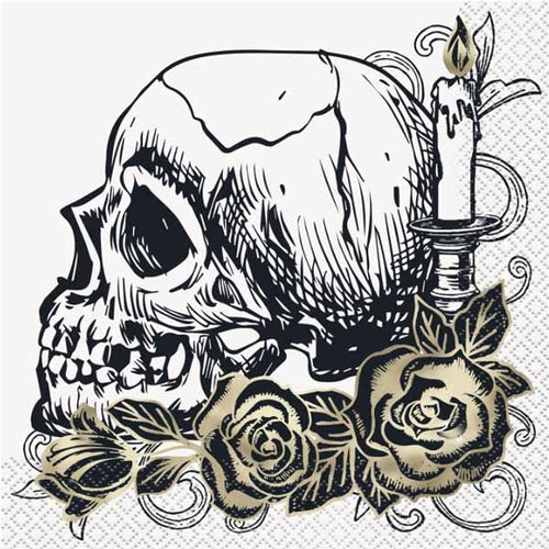 Sketchy Skull Luncheon Napkins - 16ct