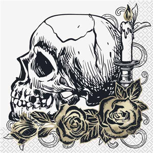 Sketchy Skull Luncheon Napkins - 16ct