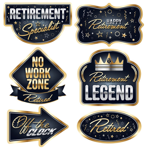 Happy Retirement Cutouts