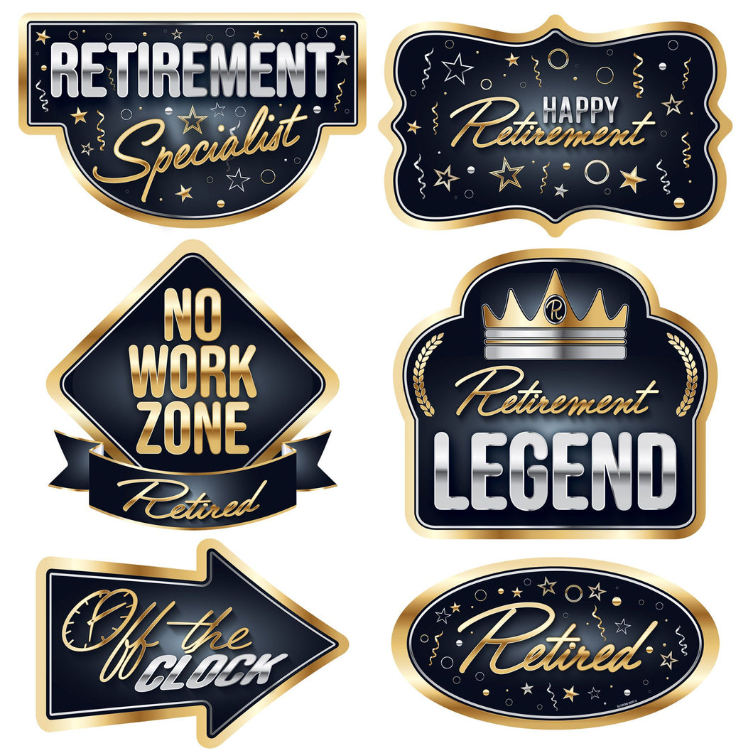 Happy Retirement Cutouts